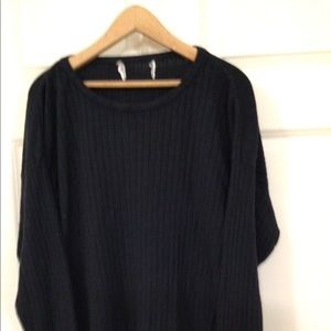 Black ribbed sweater